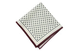 Cream Dots Wool Pocket Square