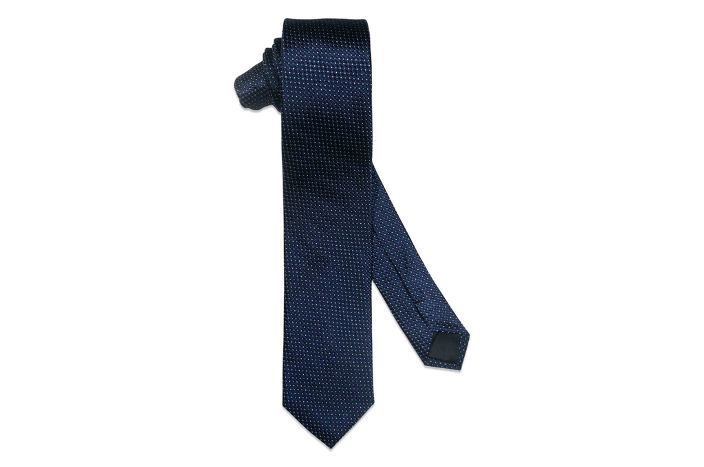 Navy Sky Silk Skinny Tie