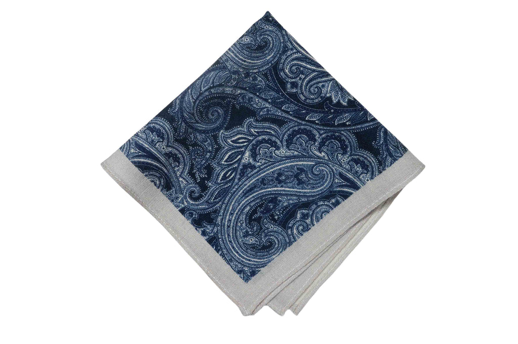 Paisley Hues Wool Pocket Square